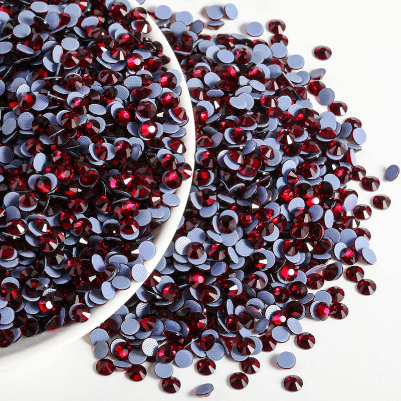 Beadsland Hotfix Rhinestones Bulk  14400pcs Dark Red Hot Fix Rhinestones for Crafts Clothes DIY Decoration  Dark Siam  SS10  2.7-2.9mm - Image 2